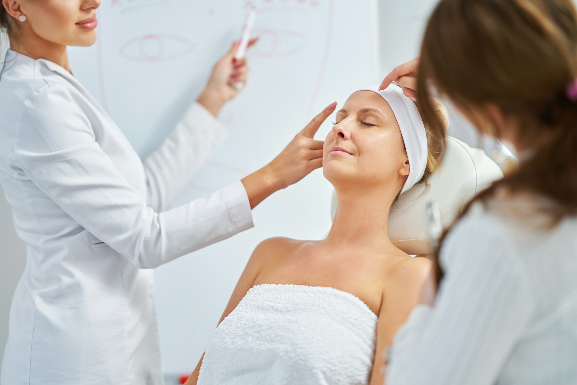 A scene of cosmetology training in a beauty salon